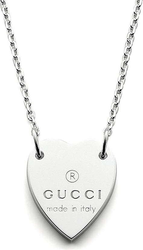 gucci necklace trademark|gucci necklace with heart pendant.